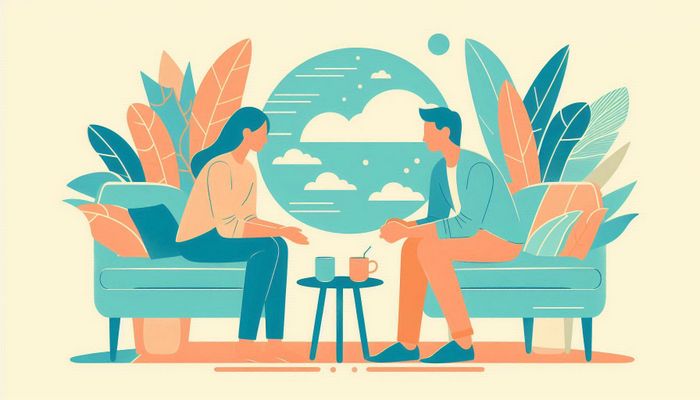 صحبت کردن یک زوج