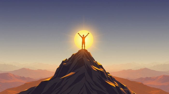 رسیدن به قله موفقیت